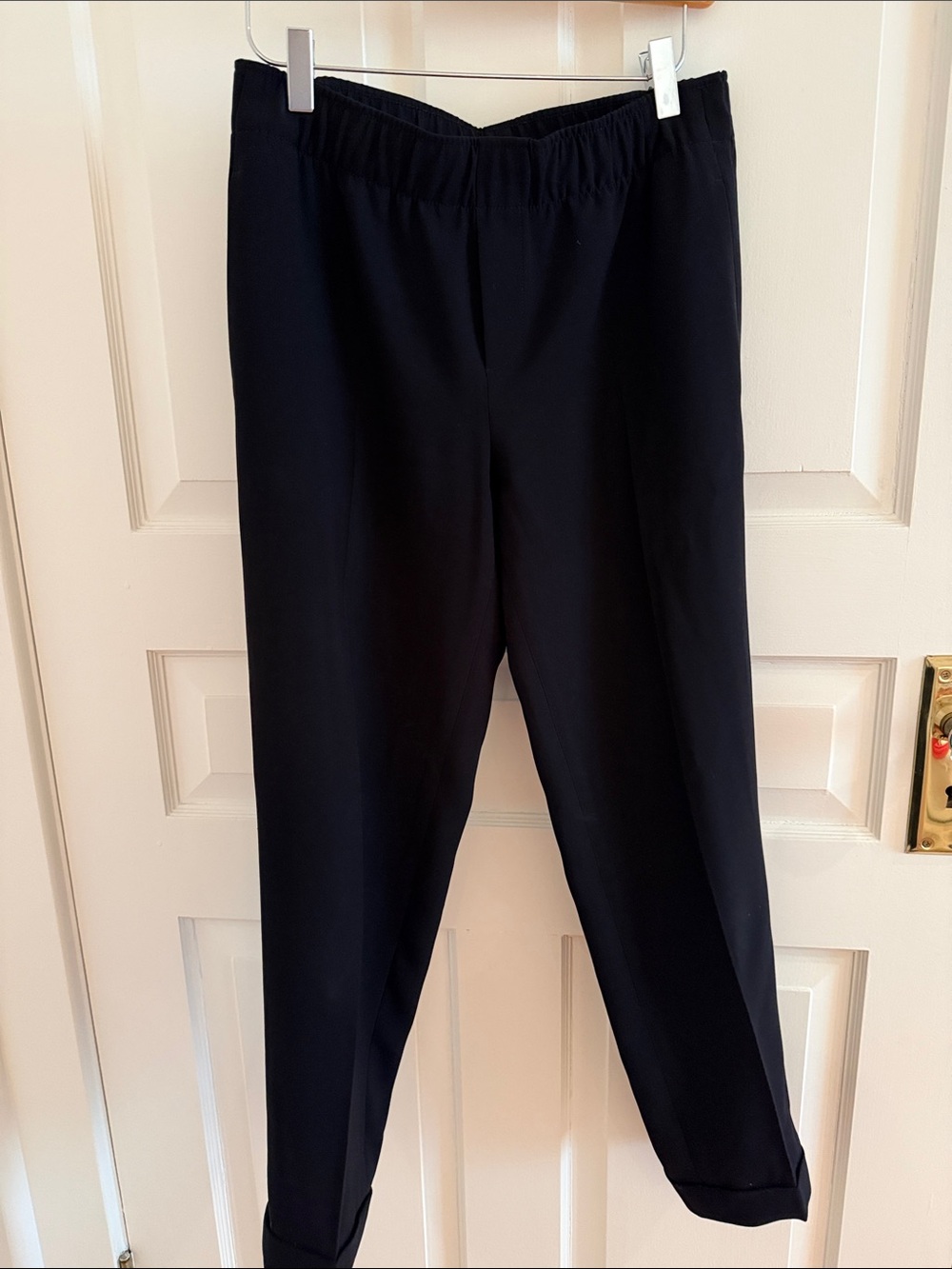 Club Monaco Black Tailored Elastic-Waist Pants